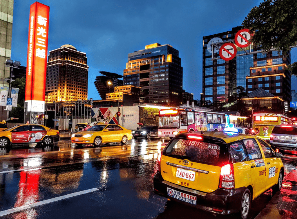 transports à Taipei : un taxi